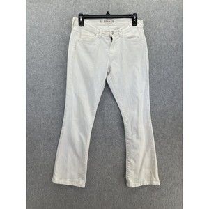 J Brand Women's White Jeans Size 27 Gigi Cropped Flared Denim Pants Cut 7636